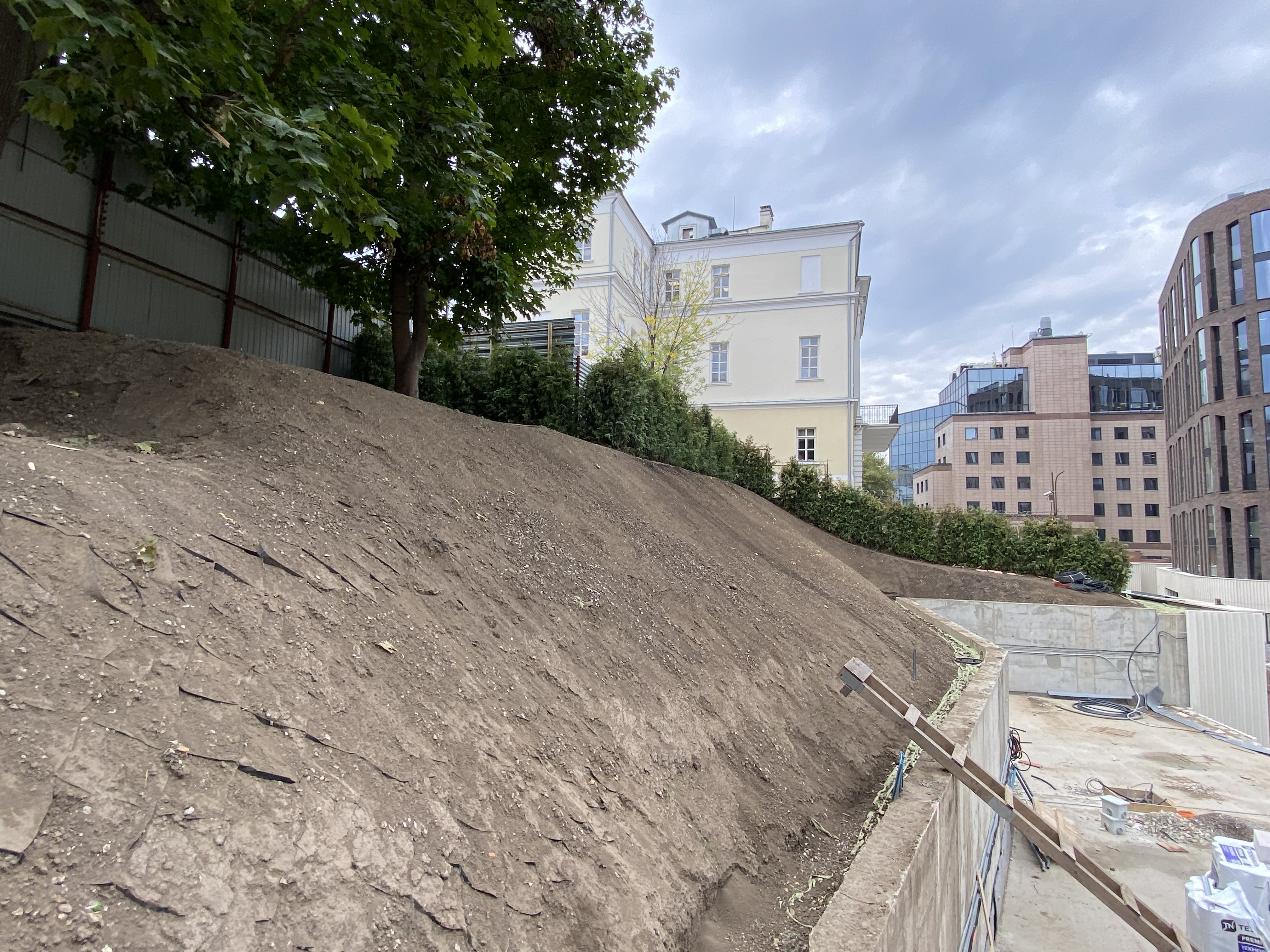 Ландшафтное благоустройство за детской площадкой двора 2